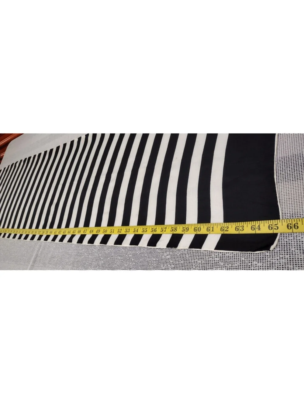 Vintage 1960s Echo Silk Scarf Mod Black & White Stripes MID CENTURY MOD UNISEX